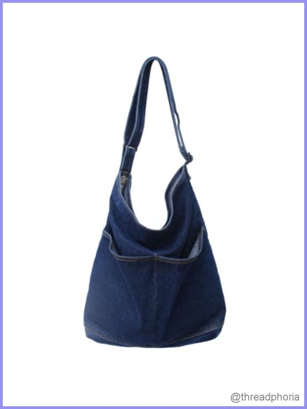 Denim Hobo Shoulder Bag Large Capacity Canvas Crossbody Tote